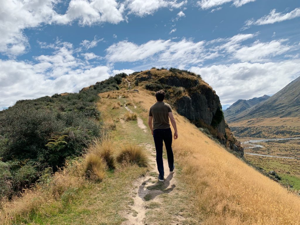 Hiking to the top of Mount Sunday, NZ